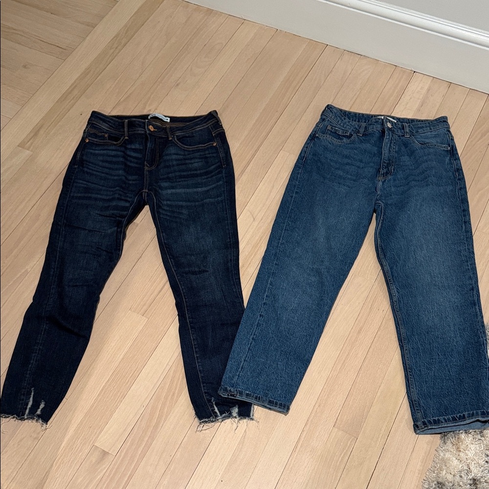 Zara Deep Indigo Denim Jeans